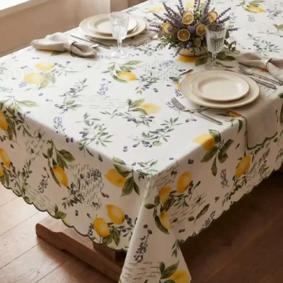 mantel limon aceitunas