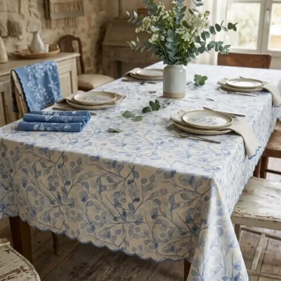 mantel tutuky hoja azul