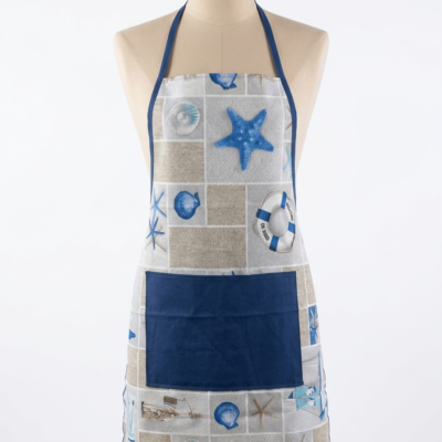 delantal faro estrellas azul