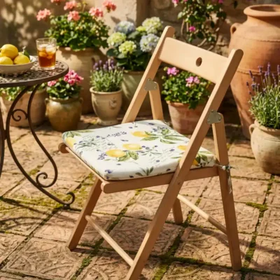 cojin para silla limon aceitunas