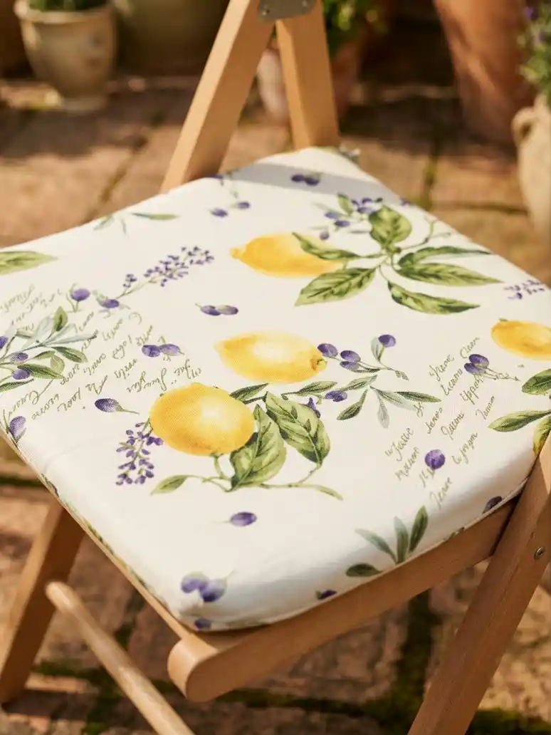 cojin para silla limon aceitunas - Imagen 2