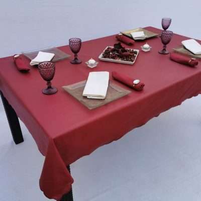 Mantel granate liso