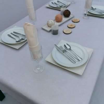Mantel Liso Blanco Arena