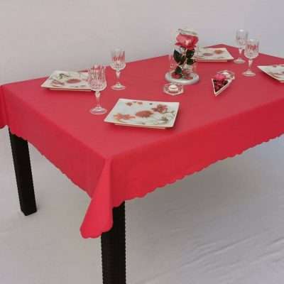 Mantel rojo liso