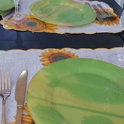 Mantel individual antimancha Girasoles