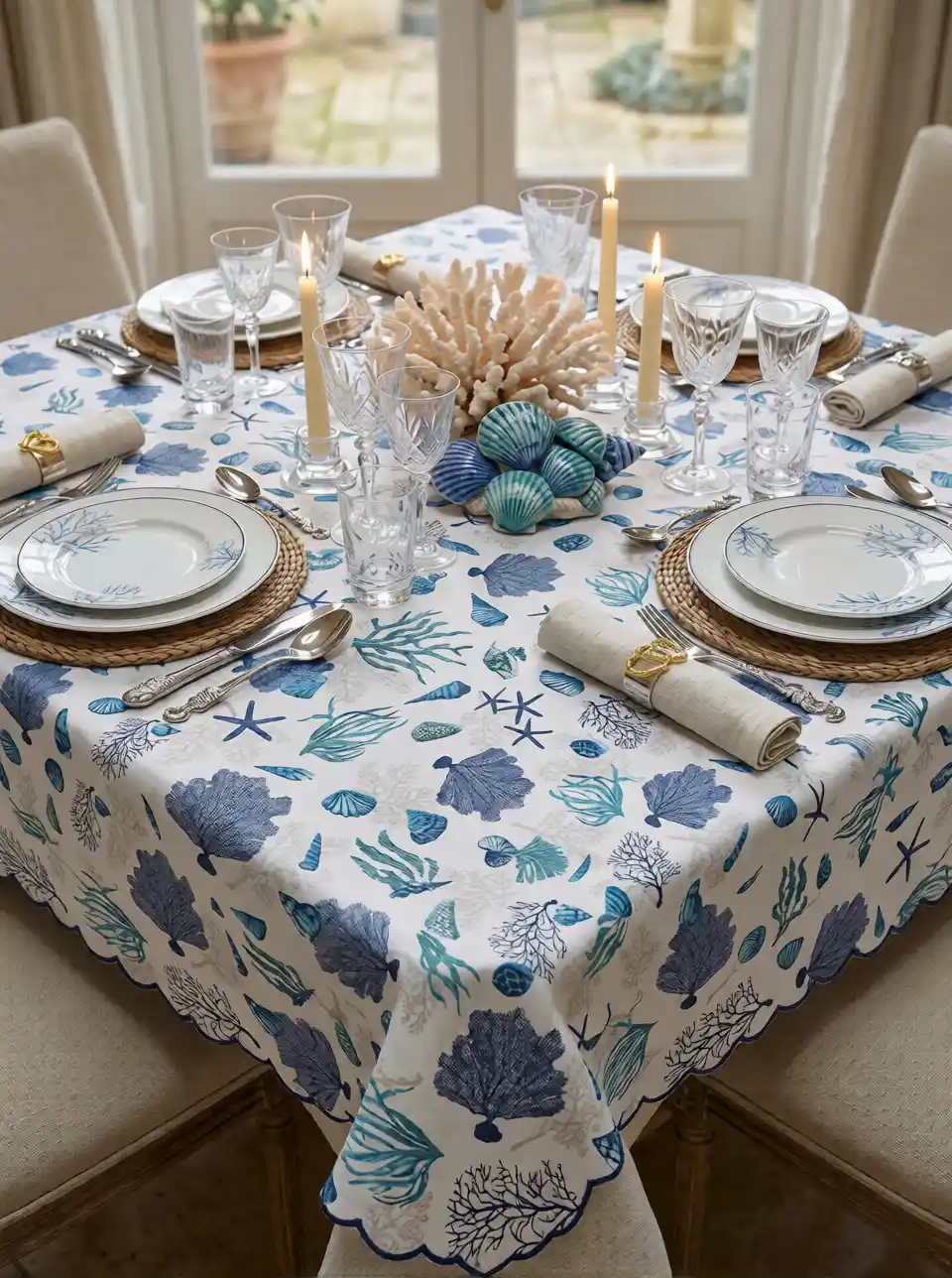 mantel acuatico azul - Imagen 3