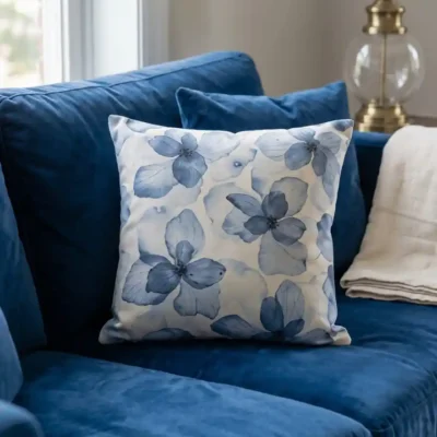 fundas de cojin tutuky flor azul