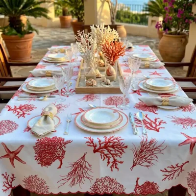 mantel coral rojo
