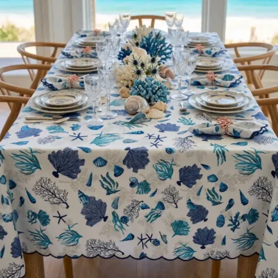 mantel acuatico azul