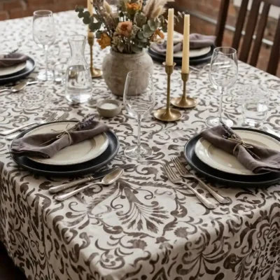 mantel espigas marron