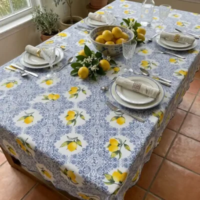 mantel limon mediterraneo azul